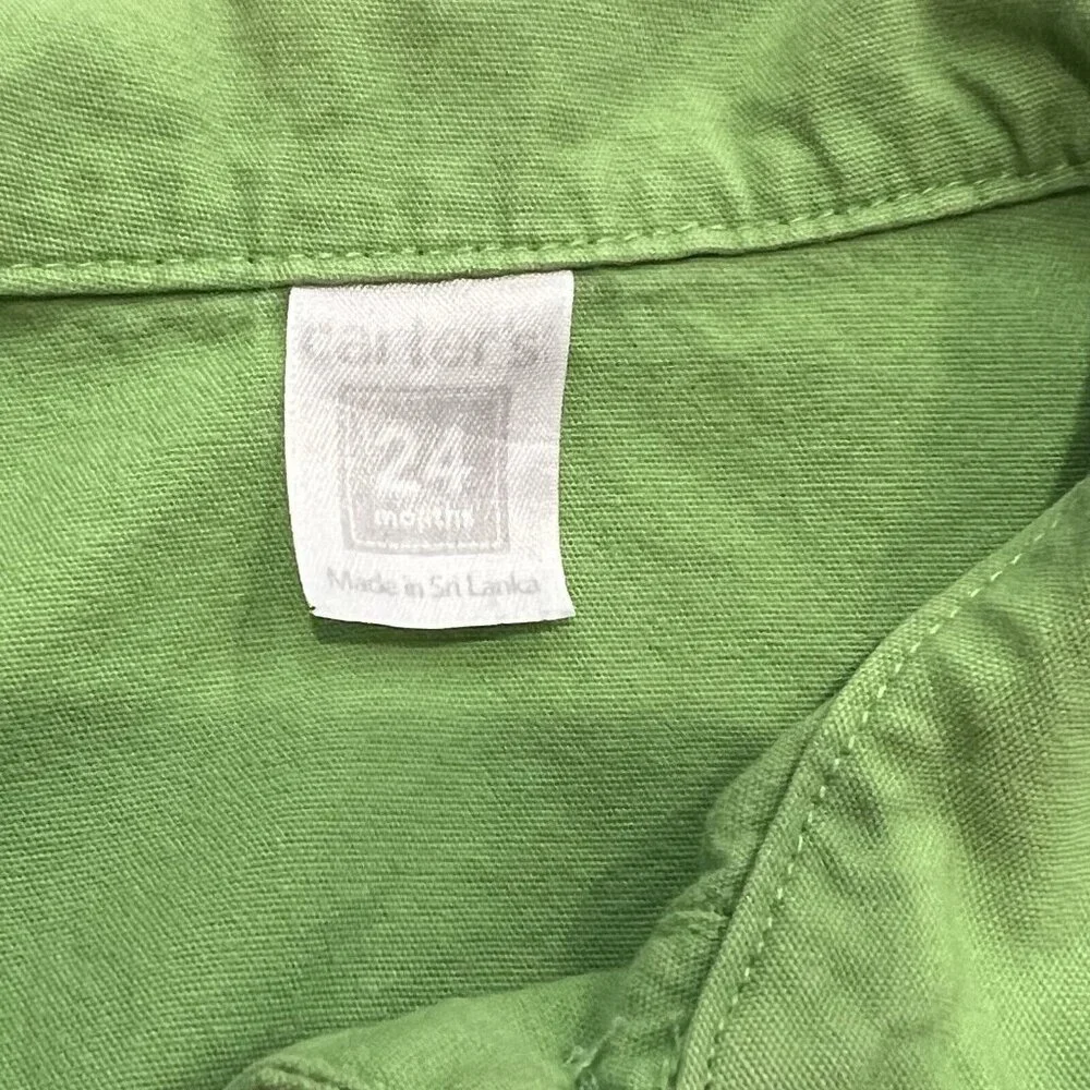 Carter's Green Jacket 24 M Months Toddler‎ Girls Thin Spring Cotton